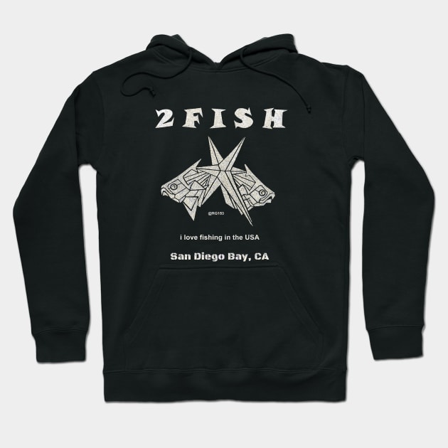 San Diego Ca., I love fishing in the USA Hoodie by The Witness